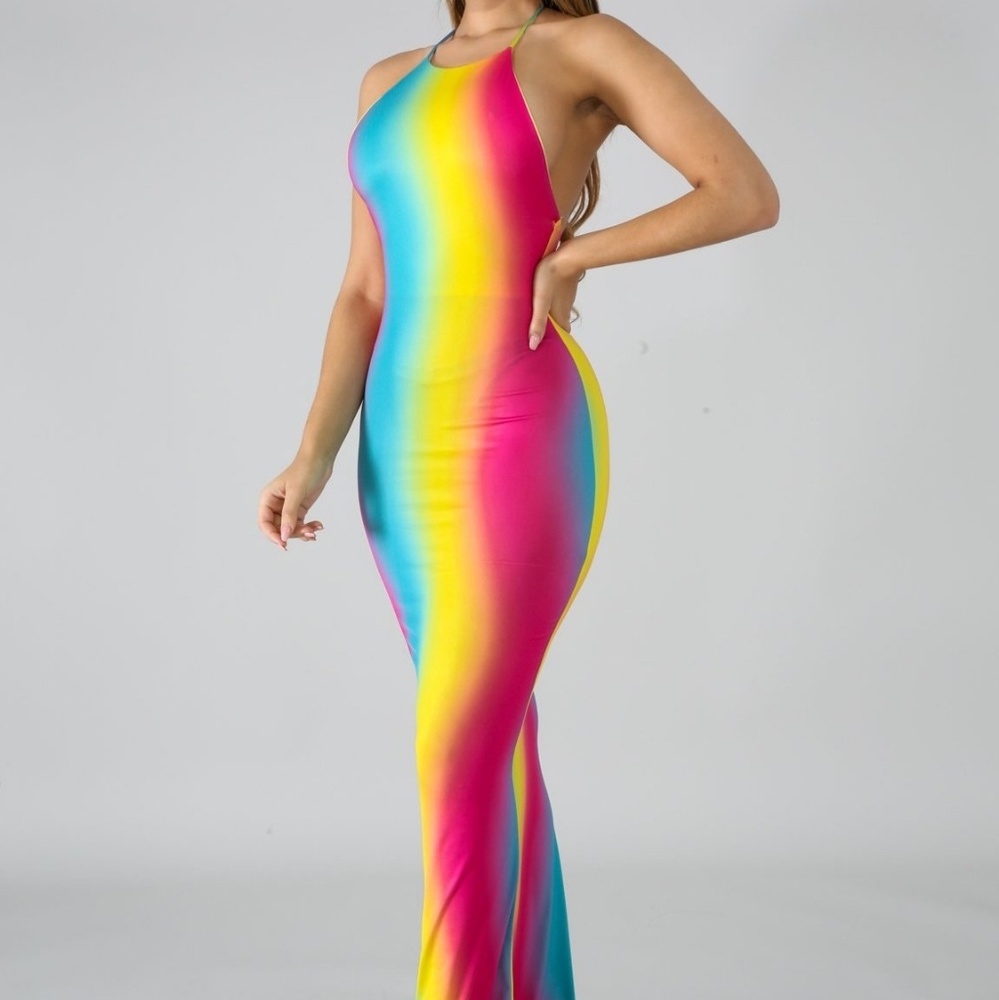 Rainbow Maxi Dress 🌈👗